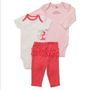 Carter’s Baby Girls 3 Piece Bodysuit Pant Set